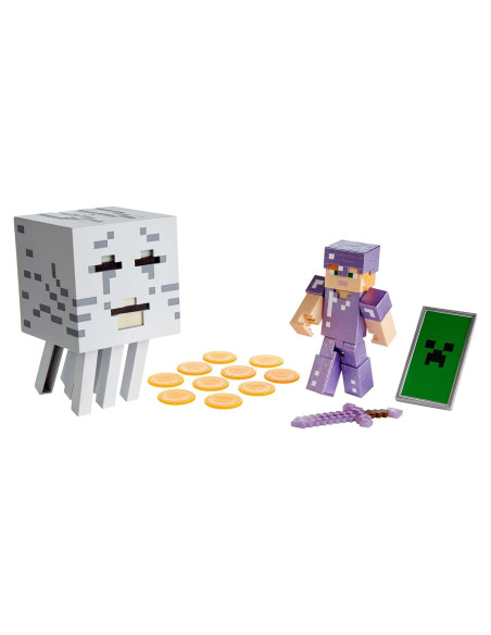 Batalla Minecraft Ghast Volador con Alex y Steve - Mattel Batalla Minecraft Ghast Volador con Alex y Steve - Mattel