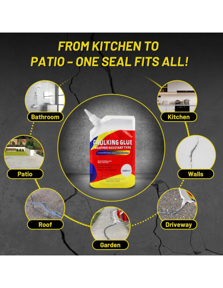 Relleno de Grietas de Concreto BUXUNA 3PCS Sellador Impermeable Relleno de Grietas de Concreto BUXUNA 3PCS Sellador Impermeable