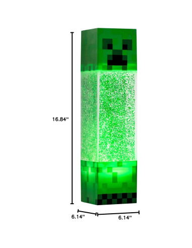 Lámpara LED Creeper Minecraft 30.48 cm Verde Portátil