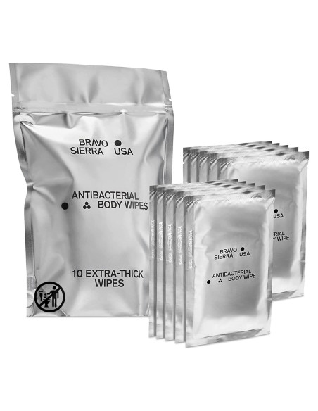 Toallitas Corporales Bravo Sierra - 10 Biodegradables con Aloe Vera Toallitas Corporales Bravo Sierra - 10 Biodegradables con Aloe Vera