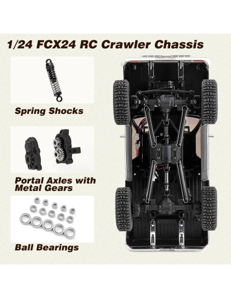 Coche RC FMS K5 Blazer 1/24 4WD Naranja RTR Todo Terreno Coche RC FMS K5 Blazer 1/24 4WD Naranja RTR Todo Terreno