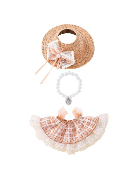 Conjunto de Ropa para Muñecas Labubu - Atuendo Vintage Caqui 17cm Conjunto de Ropa para Muñecas Labubu - Atuendo Vintage Caqui 17cm