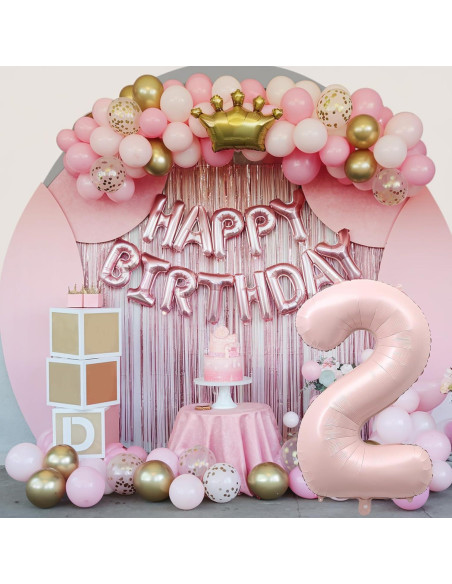 Globo N 2 Rosa de 101.6 cm - Foil Reutilizable para Fiestas Globo N 2 Rosa de 101.6 cm - Foil Reutilizable para Fiestas