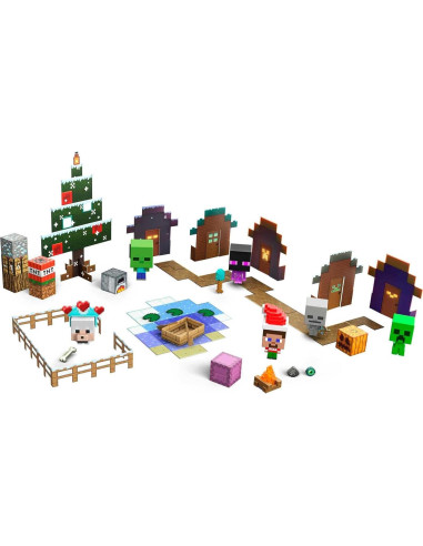 Calendario de Adviento Minecraft Mattel con 24 Sorpresas y Figuras
