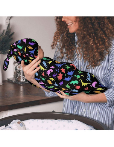Manta de Arrullo para Bebé Milanoir Fun Dinosaur Black