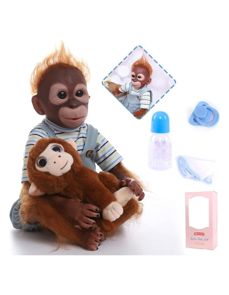 Muñeca Reborn ZIYIUI Mono Realista 53 cm Silicona Suave Muñeca Reborn ZIYIUI Mono Realista 53 cm Silicona Suave