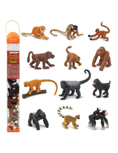Safari Ltd. Simios y Monos TOOB - 12 Figuras Educativas
