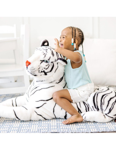 Tigre Blanco Siberiano de Peluche Melissa & Doug 165 cm
