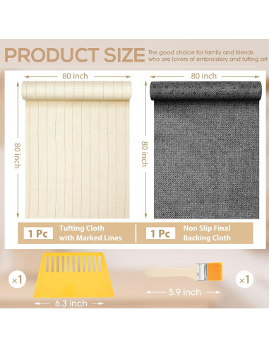 Kit de Tufting para Alfombras Tudomro 2x2m con Accesorios