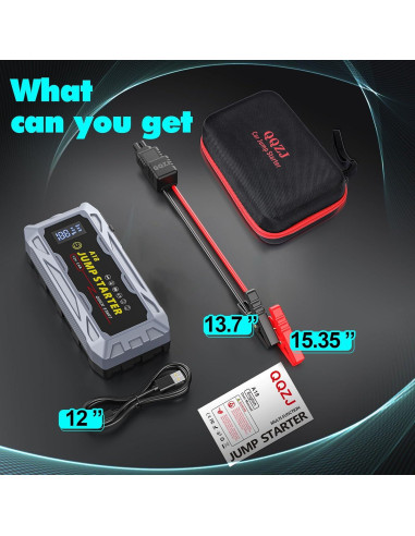 Arrancador de Coche QQZJ A18 6000A 12V Litio Portátil