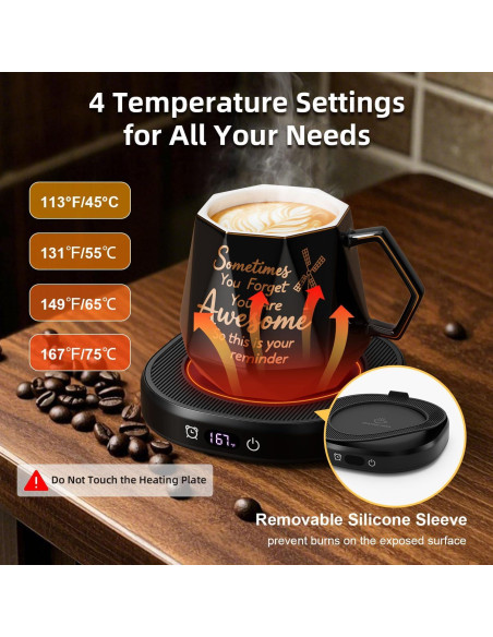 Calentador de Tazas Eléctrico Bsigo con Taza Cerámica 414ml Calentador de Tazas Eléctrico Bsigo con Taza Cerámica 414ml