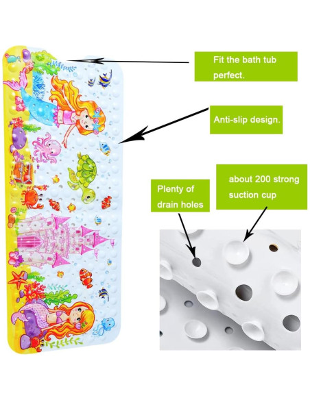 Alfombra de Baño Antideslizante Yuxiaoshi Sirena 100x40 cm Alfombra de Baño Antideslizante Yuxiaoshi Sirena 100x40 cm