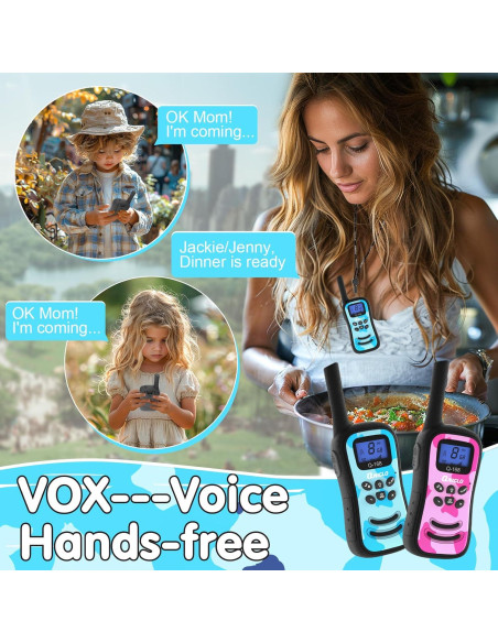 Walkie Talkies Recargables Qniglo Camo para Niños 22 Canales Walkie Talkies Recargables Qniglo Camo para Niños 22 Canales