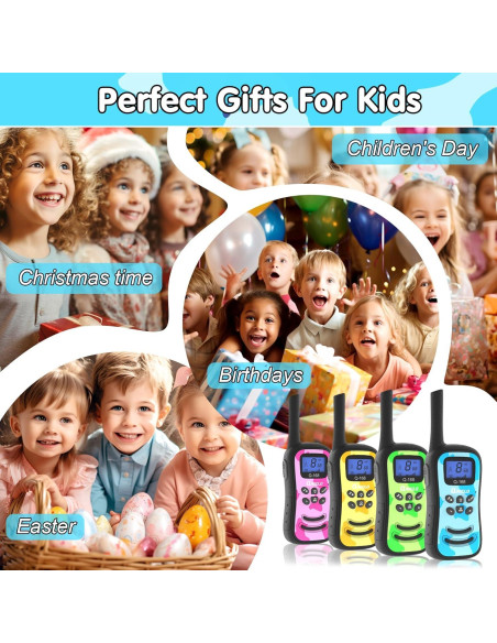 Walkie Talkies Recargables Qniglo Camo para Niños 22 Canales Walkie Talkies Recargables Qniglo Camo para Niños 22 Canales