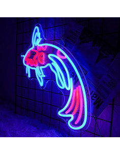 Luz de Neón Koi Azul y Roja 43cm con Regulador USB LMSIGNLY 2
