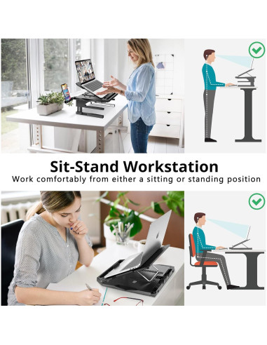Soporte para Laptop AboveTEK LS-58B Ajustable 20 Ángulos 10-17"