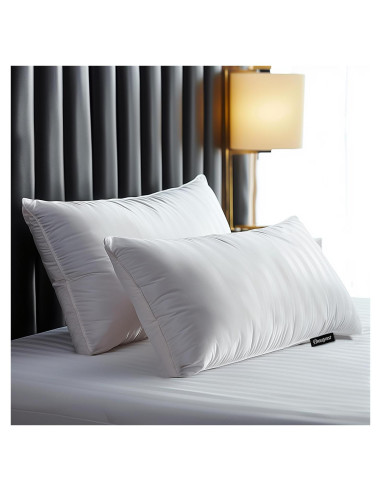 Juego de 2 almohadas de plumas Beautyrest Queen hipoalergénicas