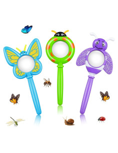 Lupa de Insectos para Niños TORINALITAL 3 Pcs Colorida 16.5 cm