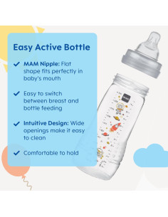 Botellas para Bebés MAM Easy Active 325ml Anticólicos 2