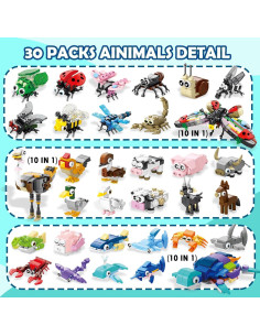 30 Bloques de Construcción de Animales Mini TENYEAH - Juguete Educativo 2