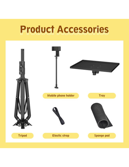 Soporte de Proyector de Piso Facilife Ajustable con Ruedas Negro Soporte de Proyector de Piso Facilife Ajustable con Ruedas Negro
