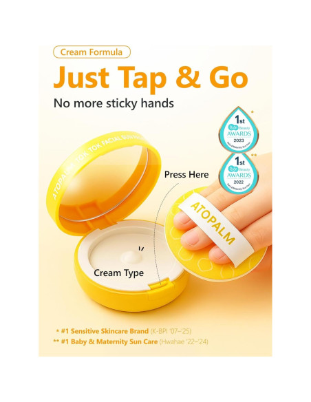 ATOPALM Tok Tok Pacto Solar Facial SPF43 PA+++ 15g ATOPALM Tok Tok Pacto Solar Facial SPF43 PA+++ 15g