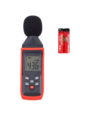 Medidor de Sonido HFS, Rango 30dB a 130dB, Pantalla LCD