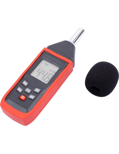 Medidor de Sonido HFS, Rango 30dB a 130dB, Pantalla LCD