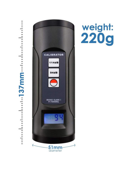 Calibrador de Nivel de Sonido TekcoPlus SLTK-885B 94-114dB Calibrador de Nivel de Sonido TekcoPlus SLTK-885B 94-114dB
