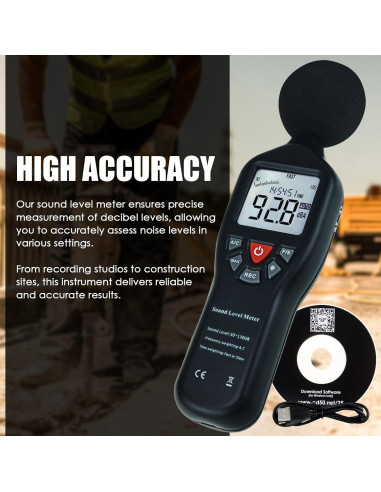 Medidor de Decibelios TekcoPlus SLM25TK 30-130 dB LCD