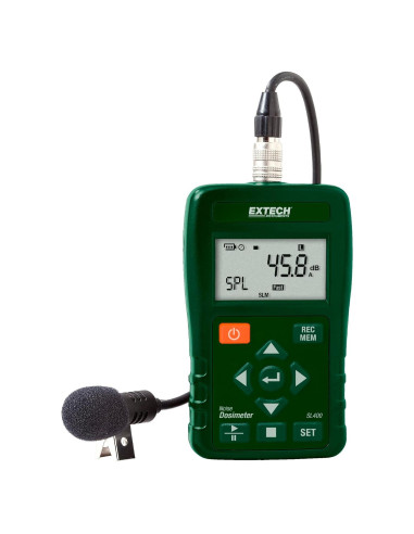 Dosímetro Personal de Ruido Extech SL400 USB 199.58g