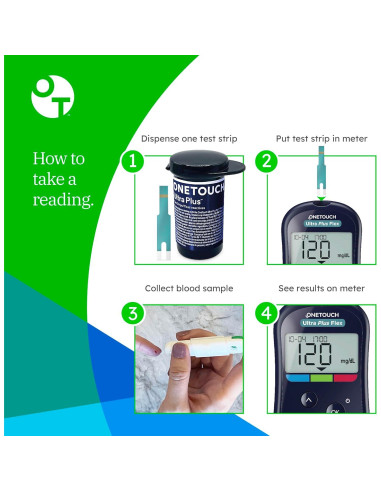 Kit de Monitoreo de Glucosa OneTouch Ultra Plus Flex - 1 Medidor, 10 Lancetas, Dispositivo de Punción