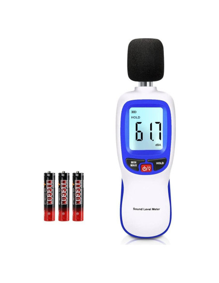 Medidor de Decibelios Digital LEERCHUANG 30-130dB Azul Medidor de Decibelios Digital LEERCHUANG 30-130dB Azul