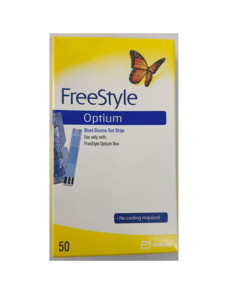 Glucometro Freestyle Optium con 100 Tiras Individuales Glucometro Freestyle Optium con 100 Tiras Individuales
