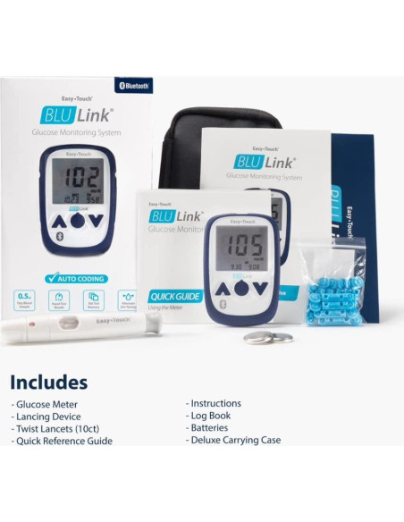 Monitor de Glucosa Easy Touch Blulink con Lancetas y App Monitor de Glucosa Easy Touch Blulink con Lancetas y App