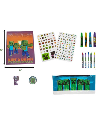 Juego de Arte Minecraft 30 Piezas con Estuche para Niños