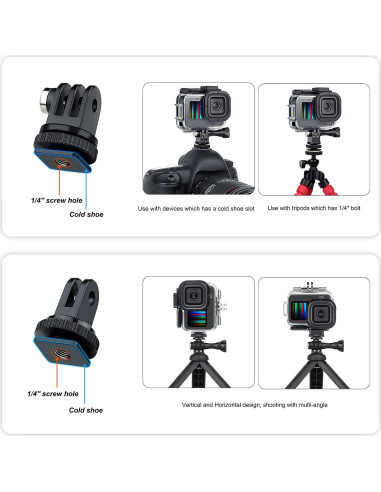 Funda Esqueleto SOONSUN para GoPro HERO 9-13 Negra con Puerta Lateral