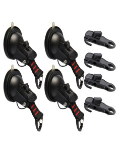 Anclajes de Ventosas DthwagfL 4 Ganchos y Clips para Lona