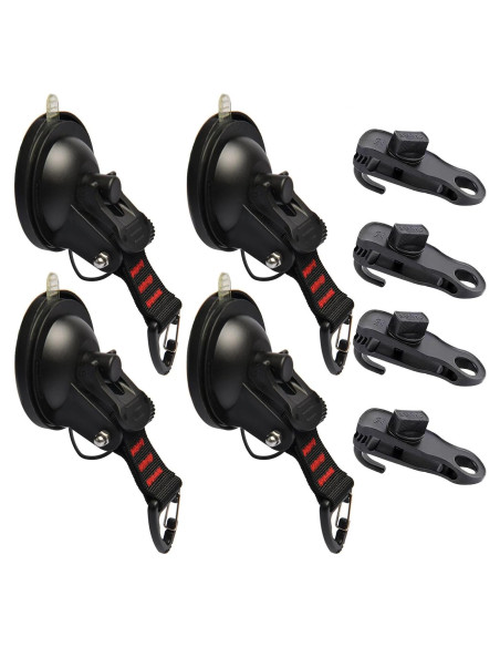 Anclajes de Ventosas DthwagfL 4 Ganchos y Clips para Lona