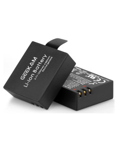 Batería Recargable GEEKAM 2x1350mAh para Cámara de Acción