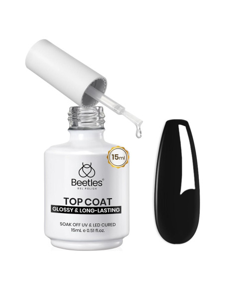 Esmalte de Uñas Gel Top Coat Beetles 15ml Brillo Extra Duradero Esmalte de Uñas Gel Top Coat Beetles 15ml Brillo Extra Duradero