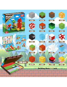 Bloques Magnéticos 100PCS Annexfun Juguetes Educativos STEM 2