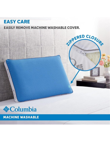 Almohada King Columbia Espuma Viscoelástica con Gel Refrigerante