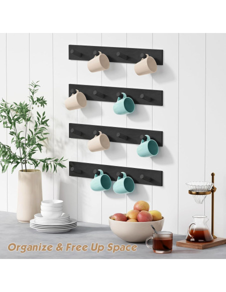 Perchero de Pared Forbena Negro 4 Ganchos 39.9 cm Perchero de Pared Forbena Negro 4 Ganchos 39.9 cm