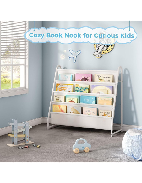 Estantería de Libros para Niños Tatub 4 Niveles Blanca Estantería de Libros para Niños Tatub 4 Niveles Blanca