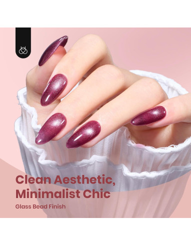 Set de Esmalte de Uñas Gel Cat Eye Beetles - 6 Colores Rosa