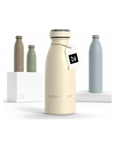 Botella de Agua Aislada LARS NYSM 350ml Beige Almendra
