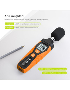 Medidor de Decibelios Digital Tadeto SL720 30-130dB Portátil 2
