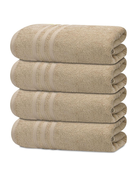 Juego de 4 Toallas de Baño Tens, 100% Algodón, 68.5 x 137 cm Juego de 4 Toallas de Baño Tens, 100% Algodón, 68.5 x 137 cm