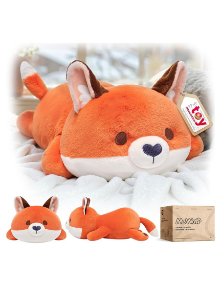 Almohada de Peluche Zorro Rojo Mewaii 33 cm Suave y Kawaii Almohada de Peluche Zorro Rojo Mewaii 33 cm Suave y Kawaii